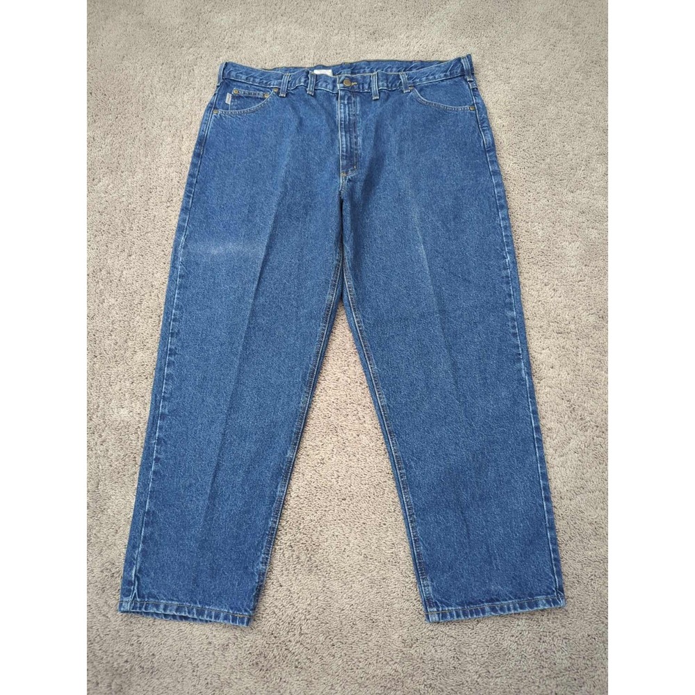 Carhartt Jeans Mens 46X30 B17 DST Denim 100% Cotton Relaxed Fit Classic Workwear